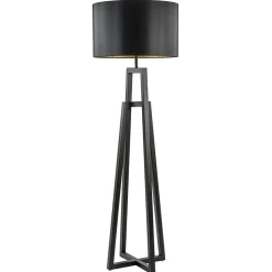 Design vloerlamp mat zwart frame exclusief kap