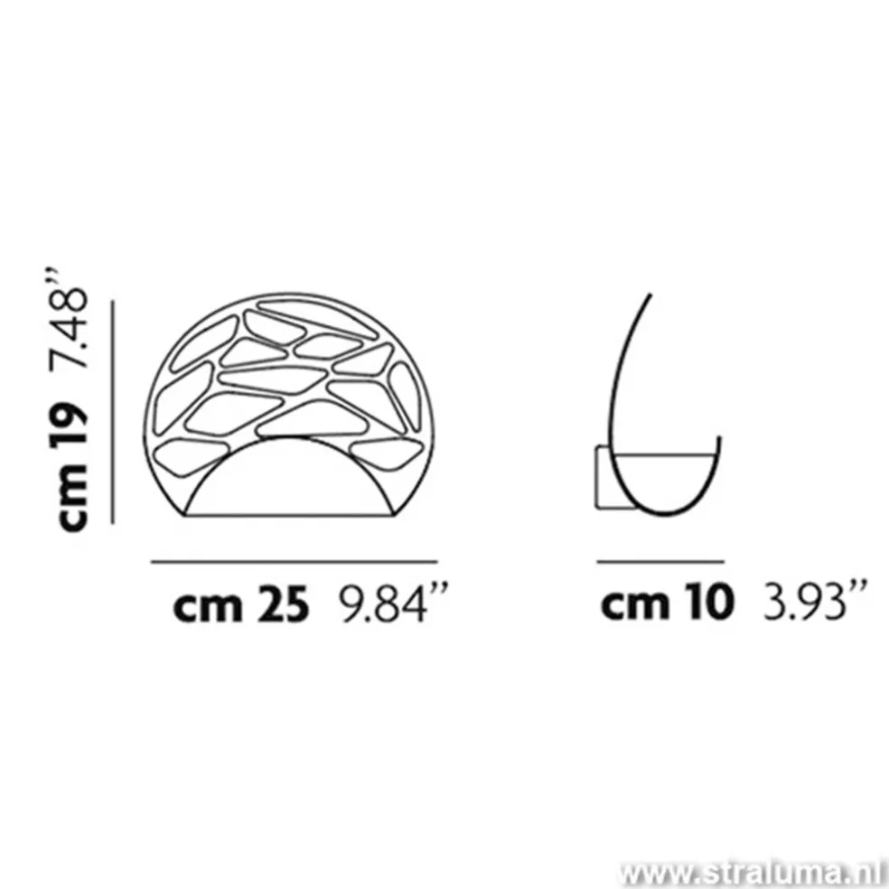 Design wandlamp Kelly LED brons