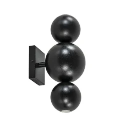 Design wandlamp textured black inclusief LED