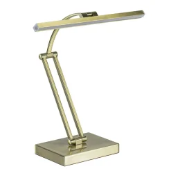 Dimbare LED bureaulamp brons verstelbaar