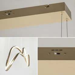 Dimbare LED hanglamp goud
