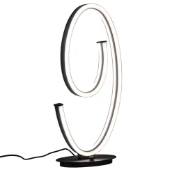 Dimbare LED tafellamp mat zwart ovaal