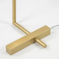 Dimbare LED vloerlamp met verstelbare kap goud