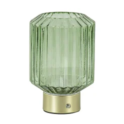 Dimbare tafellamp op batterij groen/goud