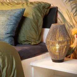 Draad tafellamp hoogwaardig papier grijs