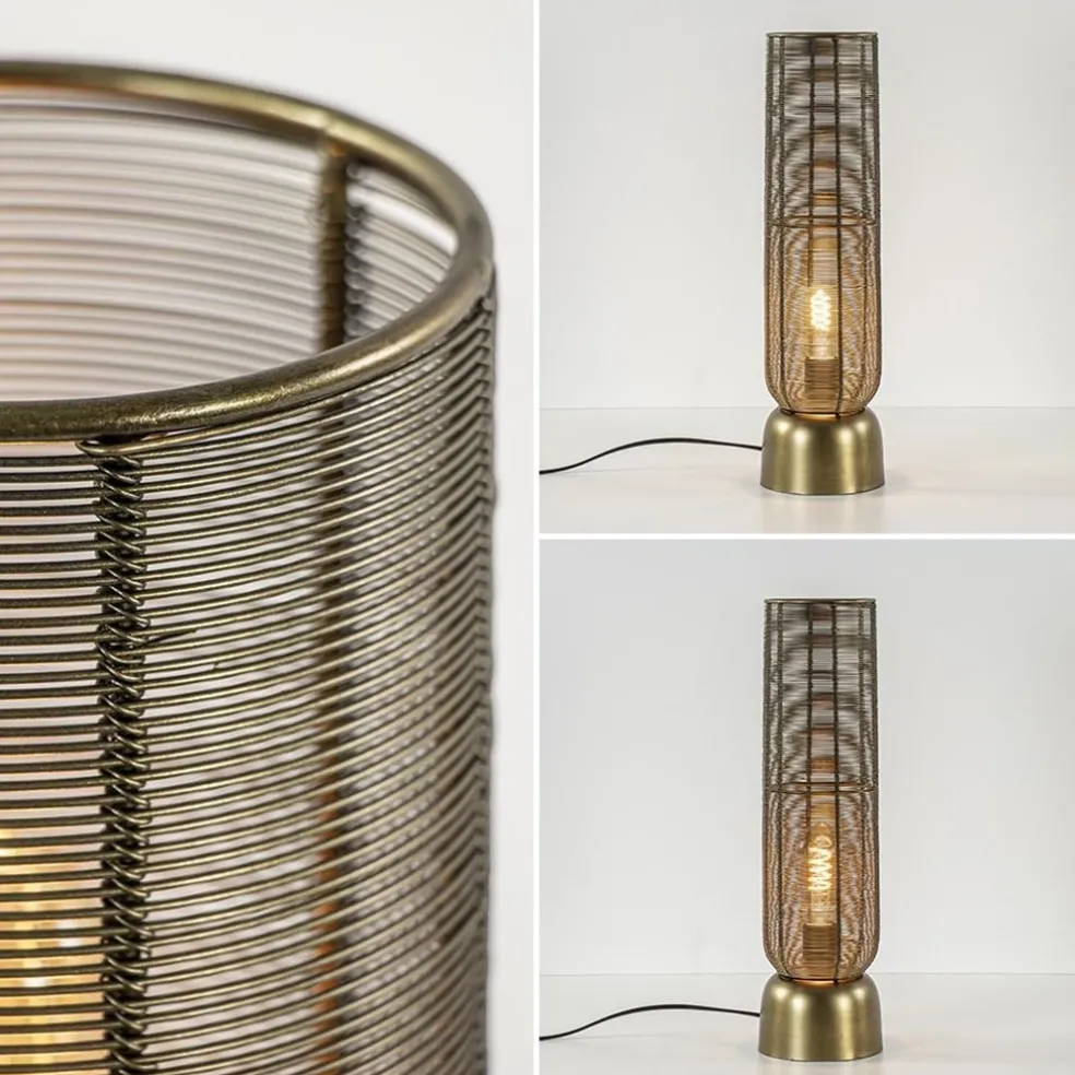 Draad tafellamp Lezuza antiek brons L&L