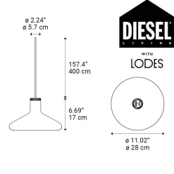 Flask B hanglamp 28cm metallic black