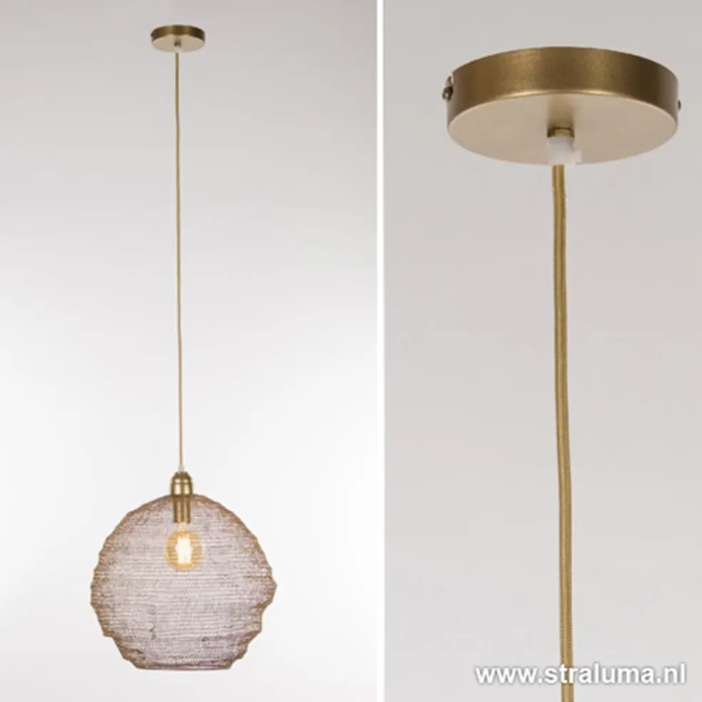 Gaas hanglamp Nina mat goud