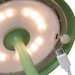 Groene LED buitenlamp op batterij oplaadbaar