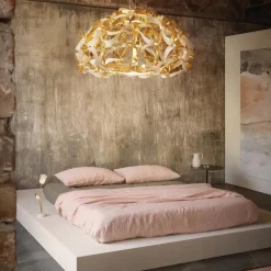 Grote design hanglamp Quantica goud
