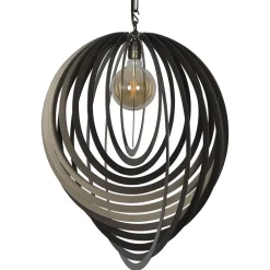 Grote design hanglamp ringen platinum 80 cm