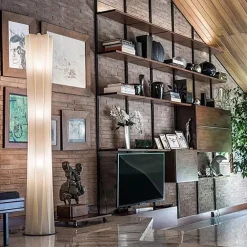 Grote design vloerlamp Bach licht goud inclusief dimmer