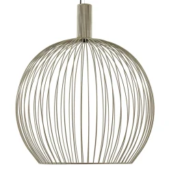 Grote draad hanglamp mat zand 70 cm