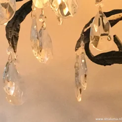 Grote koepel hanglamp met kristal Ø90 cm