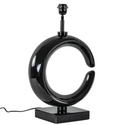 Grote lampvoet Maan shiny zwart