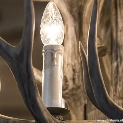 Grote 12-lichts kroonluchter met geweien