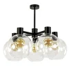 Grote 5-lichts plafondlamp helder glas
