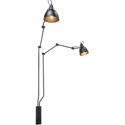 Grote 2-lichts wandlamp met verstelbare armen