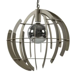 Grote metalen hanglamp Terra quartz 60 cm