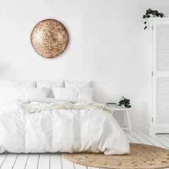 Grote schelpen wandlamp bruin met goud 60 cm