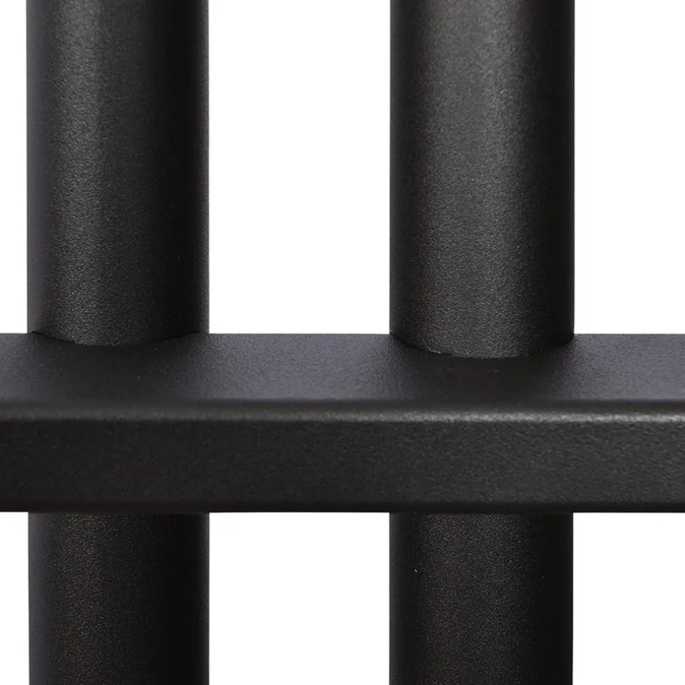 Hanglamp 8 tubes op balk zwart 140cm