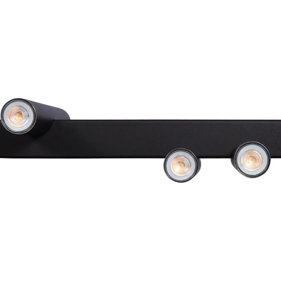 Hanglamp 8 tubes op balk zwart 140cm