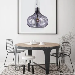 Hanglamp Aglio draad zwart 60cm