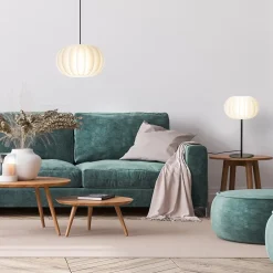 Hanglamp Arena 1L 30cm zwart/kap wit