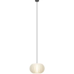 Hanglamp Arena 1L 40cm zwart/kap wit