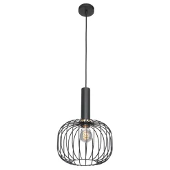 Hanglamp Aureole cilinder breed zwart