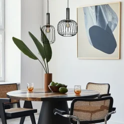 Hanglamp Aureole cilinder breed zwart