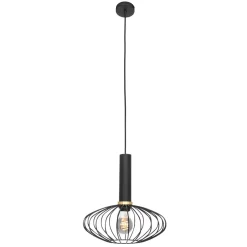 Hanglamp Aureole ovaal zwart