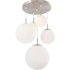Hanglamp bol Bollique 5x glas wit