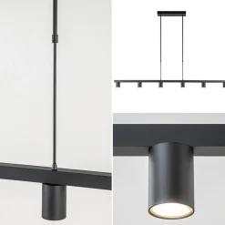 Hanglamp Bounce 6L 160cm zwart