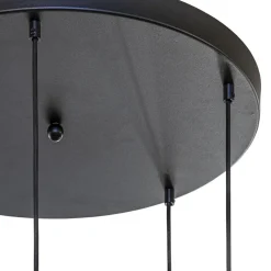 Hanglamp Bounty 5L rond zwart/matgoud