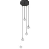 Hanglamp Bubbles 5L rond zwart/helder dtw