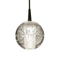 Hanglamp Bubbles 5L rond zwart/helder dtw