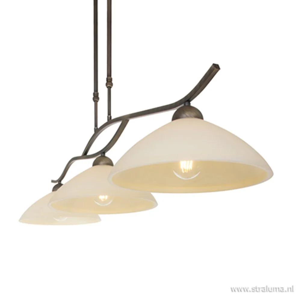 Hanglamp Capri brons/Glas