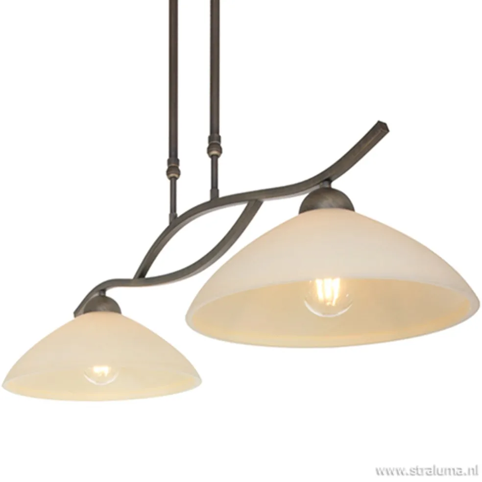 Hanglamp Capri brons/Glas