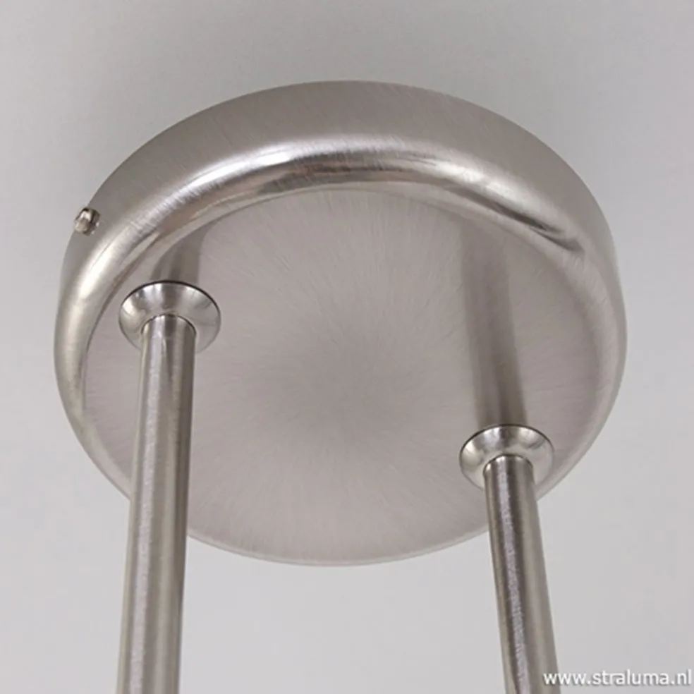 Hanglamp Capri staal glas eettafel