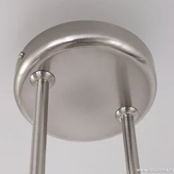 Hanglamp Capri staal/glas eettafel