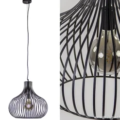 Hanglamp draad zwart groot 48cm