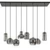 Hanglamp Fantasy 8L zwart + smoke glas mix