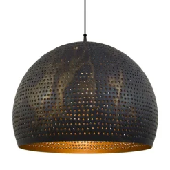 Hanglamp geperforeerd staal brons-bruin