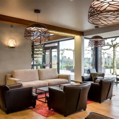 Hanglamp koepel brons 60cm 3xe27