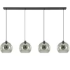 Hanglamp 4L balk zwart + smoke glas 30cm