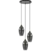 Hanglamp Lukaro 3-L antiek brons + smoke glas
