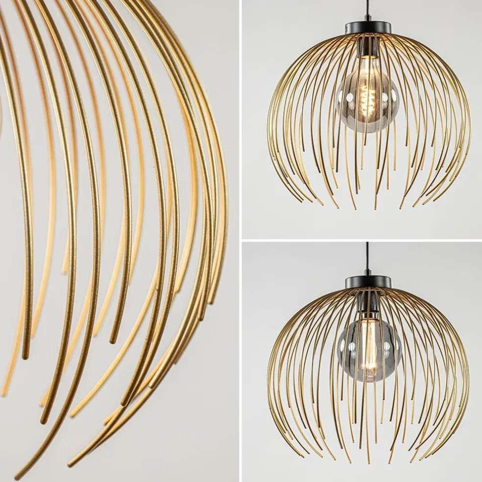 Hanglamp Nest matgoud/zwart