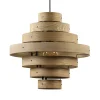 Hanglamp Oaknut hout 7 ringen