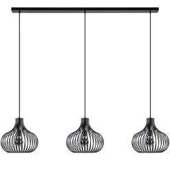 Hanglamp Onion 3L draad zwart